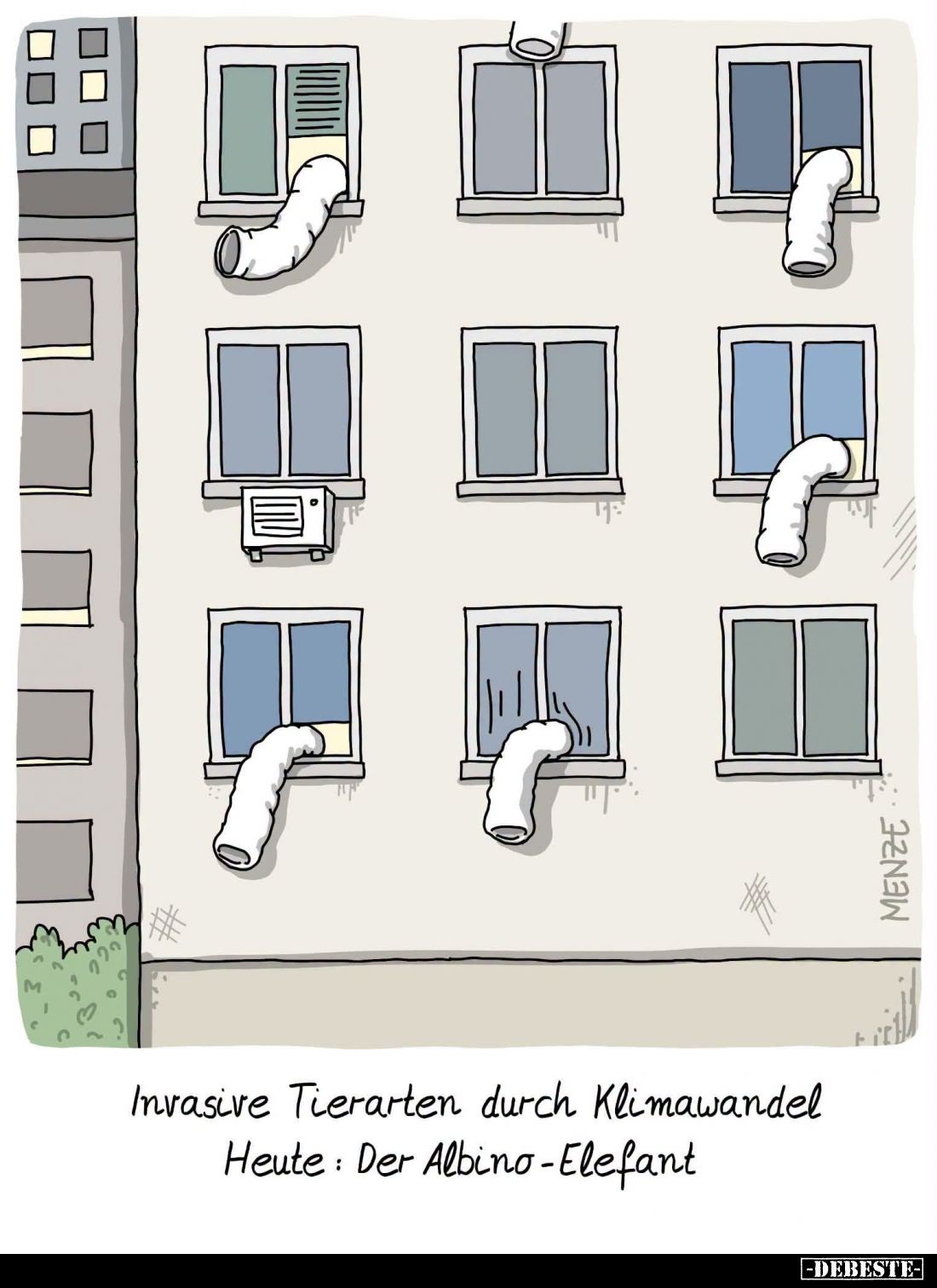 Invasive Tierarten durch Klimawandel. -
Heute: Der Albino-Elefant.