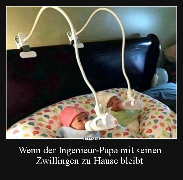Wenn der Ingenieur-Papa mit seinen Zwillingen zu Hause.. - Lustige Bilder | DEBESTE.de
