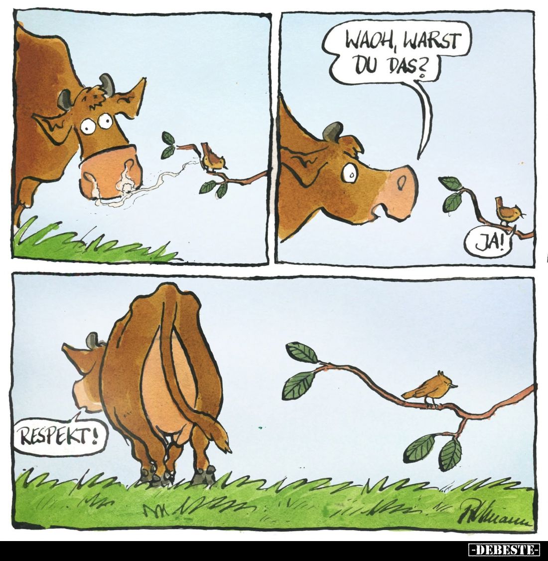 Woah warst du das? - Ja! - Respekt.