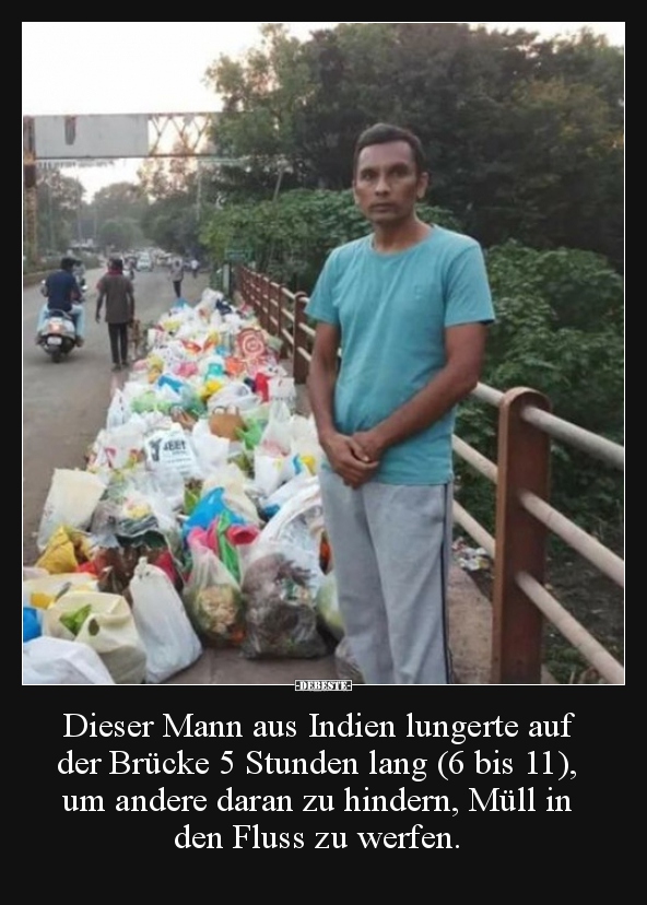 Dieser Mann aus Indien lungerte auf der Brücke 5 Stunden.. - Lustige Bilder | DEBESTE.de