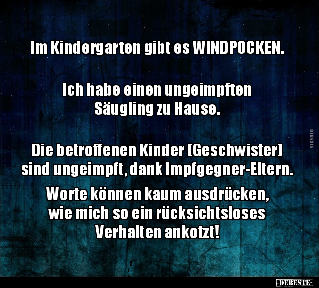 Im Kindergarten gibt es WINDPOCKEN. Ich habe einen.. - Lustige Bilder | DEBESTE.de