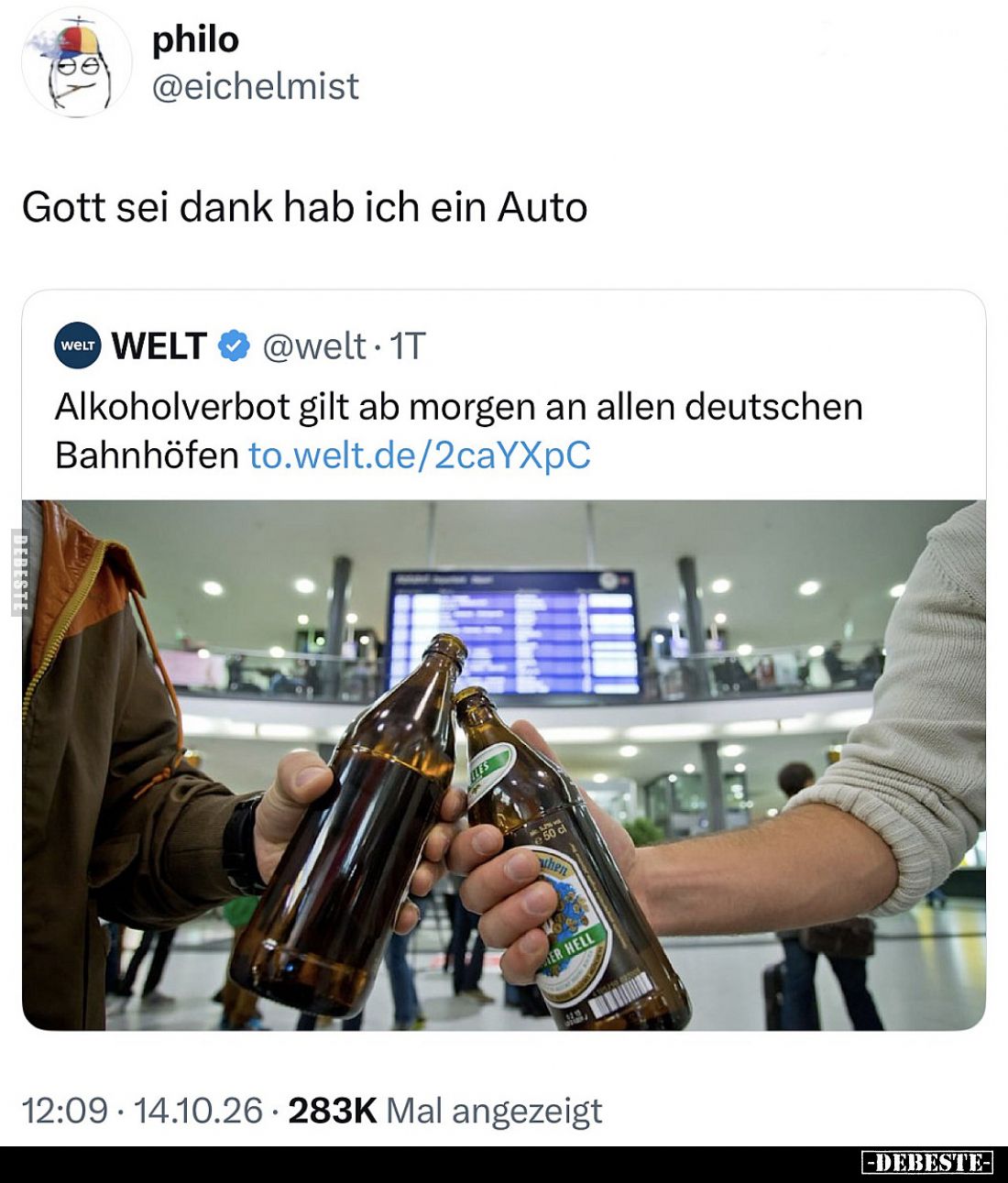 Gott sei Dank hab ich ein Auto.. - Lustige Bilder | DEBESTE.de