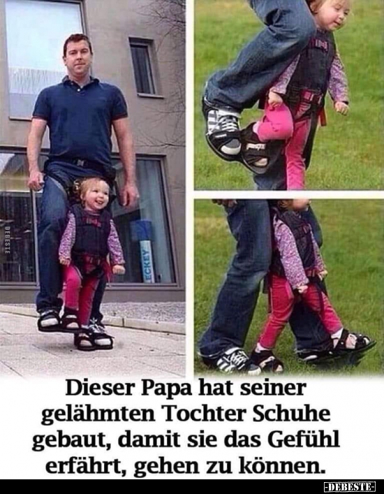 Dieser Papa hat seiner gelähmten Tochter Schuhe gebaut..
