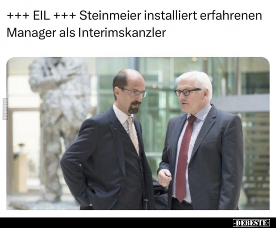 Steinmeier installiert erfahrenen Manager.. - Lustige Bilder | DEBESTE.de