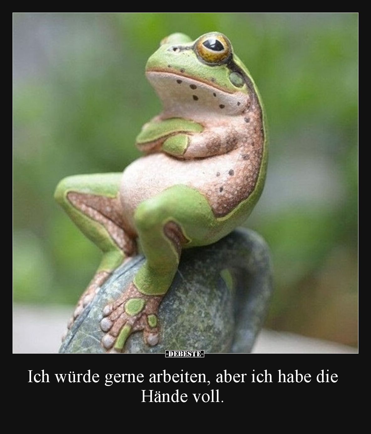 Ich würde gerne arbeiten, aber ich habe die Hände voll.