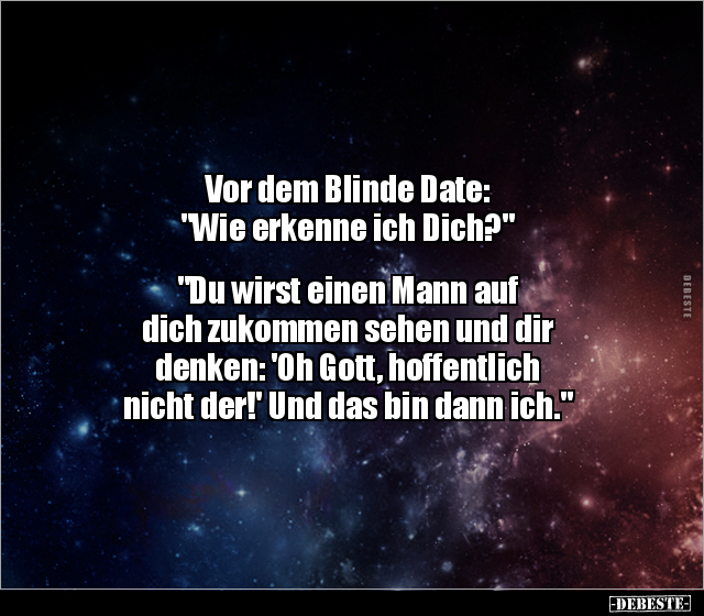 Vor dem Blinde Date: "Wie erkenne ich Dich?".. - Lustige Bilder | DEBESTE.de
