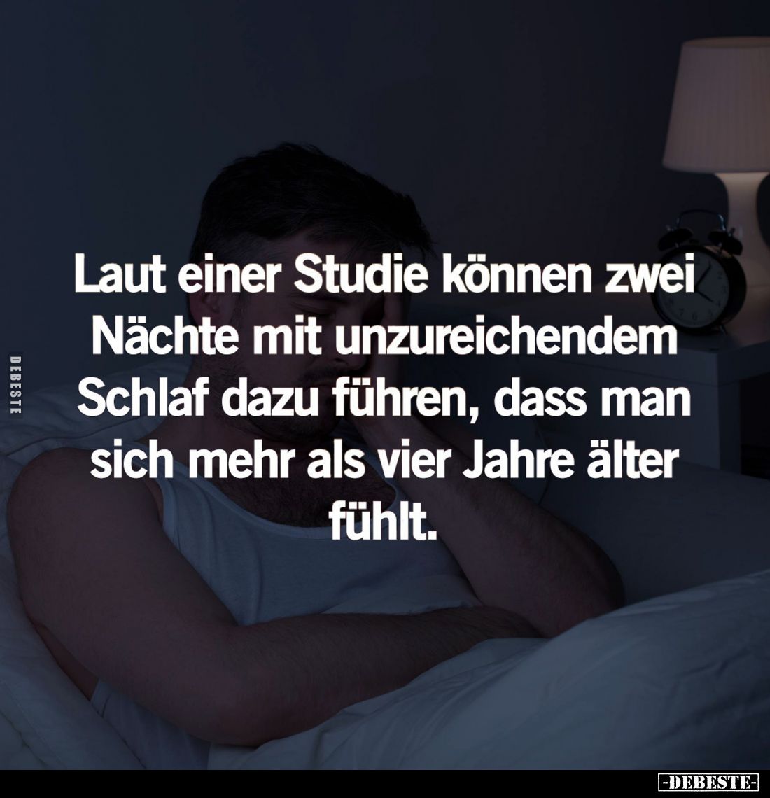 Laut einer Studie können zwei Nächte mit unzureichendem Schlaf dazu führen, dass man sich mehr als vier Jahre älter fühlt.