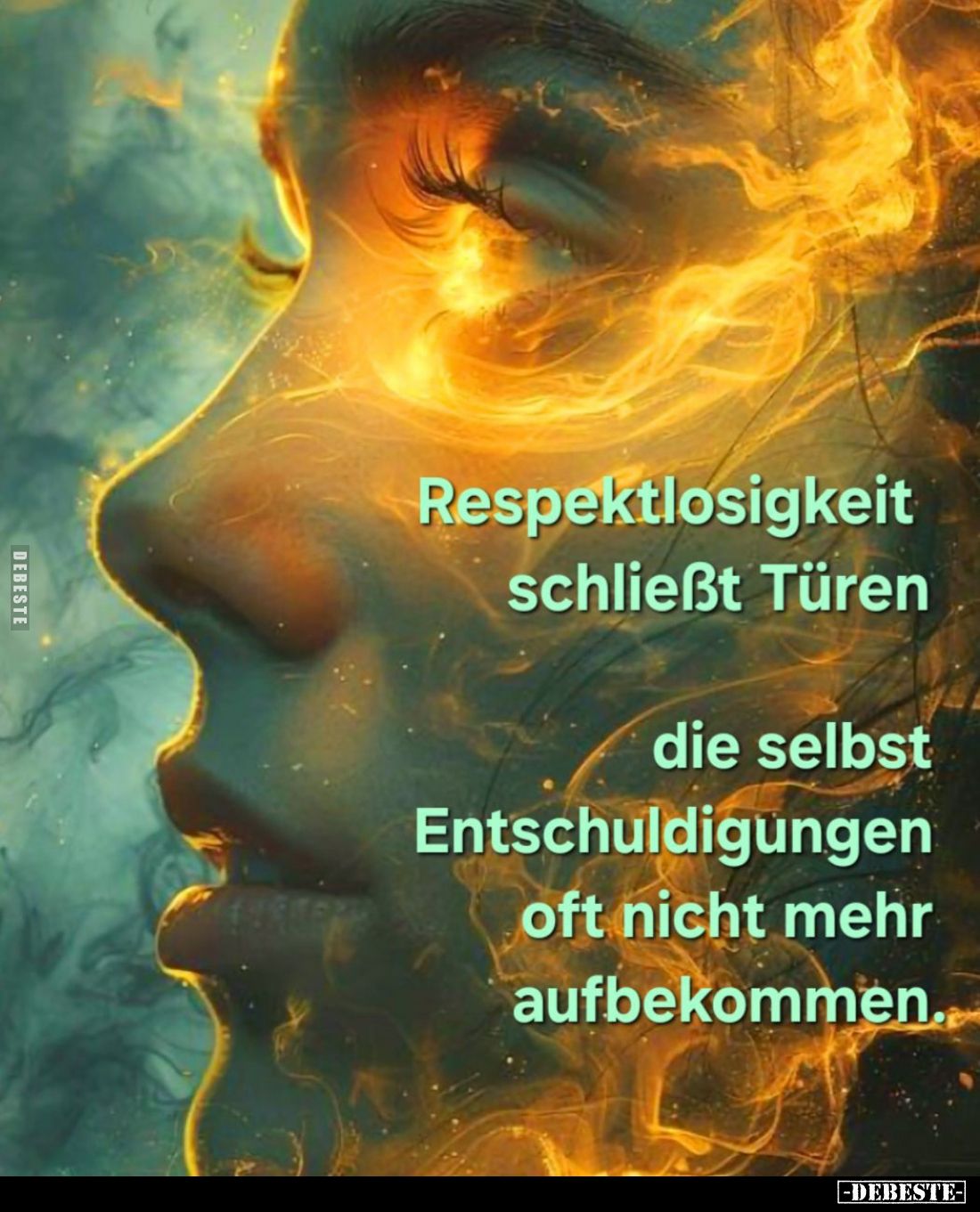 Respektlosigkeit schließt Türen
die selbst
Entschuldigungen oft nicht mehr aufbekommen.