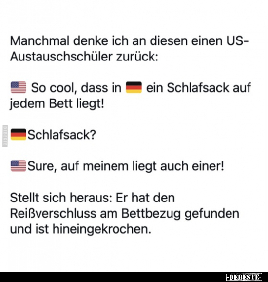 Manchmal denke ich an diesen einen US-Austauschschüler.. - Lustige Bilder | DEBESTE.de