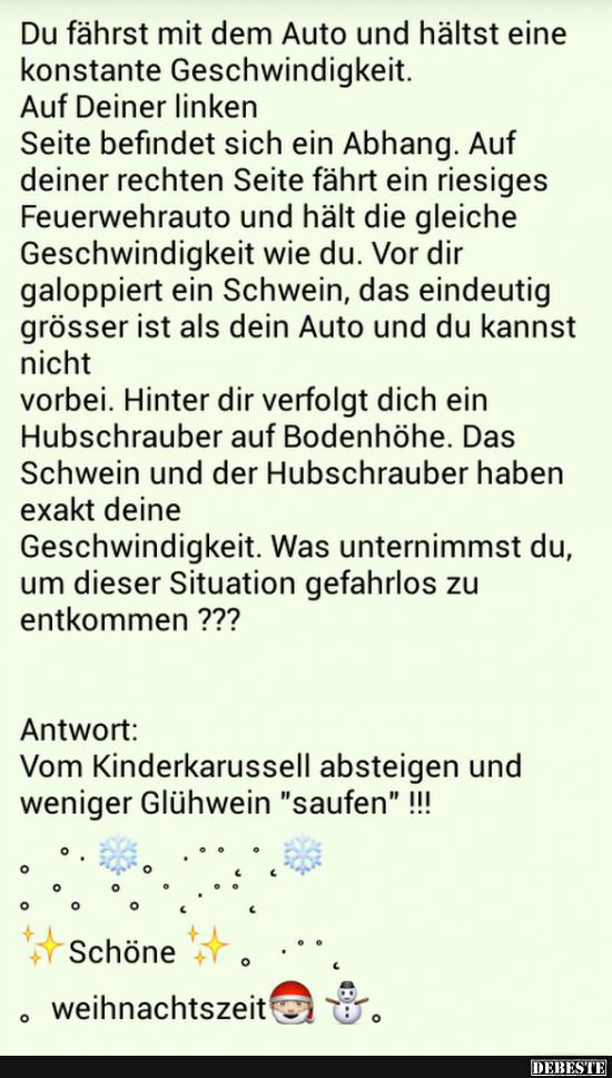 Du fährst mit dem Auto und hältst eine konstante Geschwindigkeit.. - Lustige Bilder | DEBESTE.de