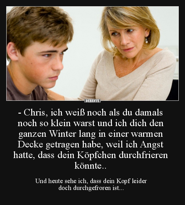 Chris, ich weiß noch als du damals noch so klein warst.. - Lustige Bilder | DEBESTE.de