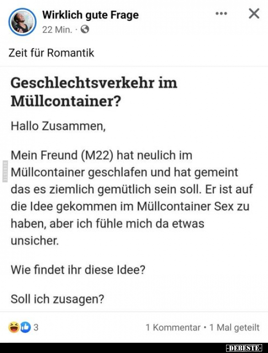 Geschlechtsverkehr im Müllcontainer?.. - Lustige Bilder | DEBESTE.de