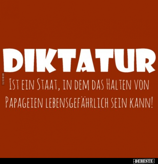 Diktatur ist ein Staat.. - Lustige Bilder | DEBESTE.de