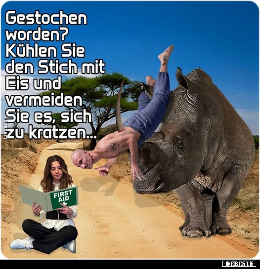 Gestochen worden? Kühlen Sie den Stich mit Eis und vermeiden Sie es, sich zu kratzen...