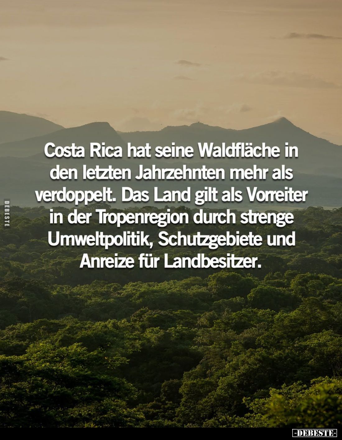 Costa Rica hat seine Waldfläche in den letzten Jahrzehnten mehr als verdoppelt.
Das Land gilt als Vorreiter in der Tropenreg...