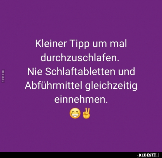 Kleiner Tipp um mal durchzuschlafen.. - Lustige Bilder | DEBESTE.de