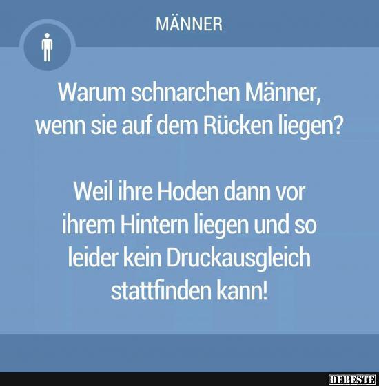 Warum schnarchen Männer, wenn sie auf dem Rücken liegen? - Lustige Bilder | DEBESTE.de