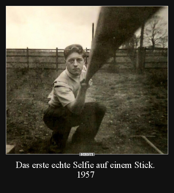 Das erste echte Selfie auf einem Stick. 1957.. - Lustige Bilder | DEBESTE.de