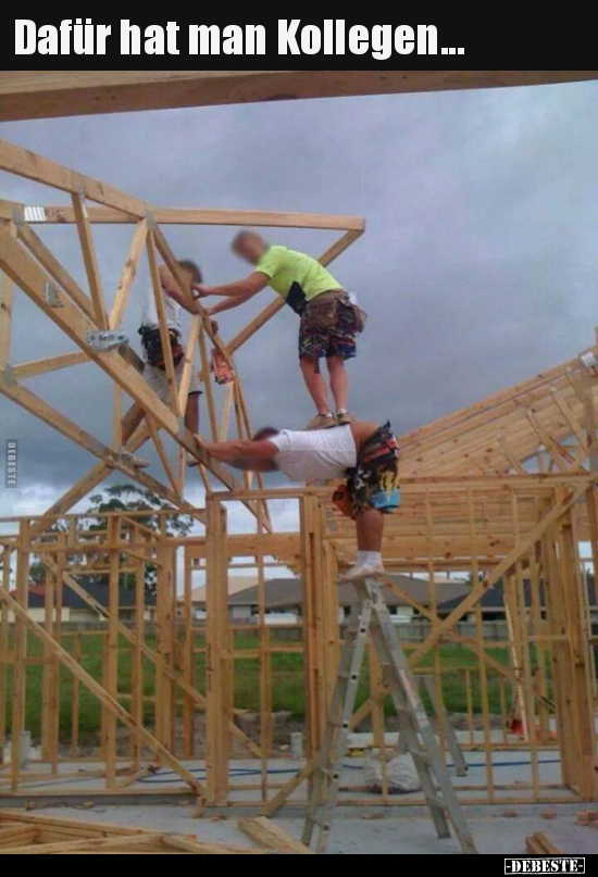 Dafür hat man Kollegen...