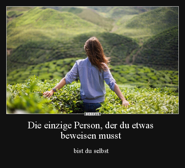 Die einzige Person, der du etwas beweisen musst.. - Lustige Bilder | DEBESTE.de