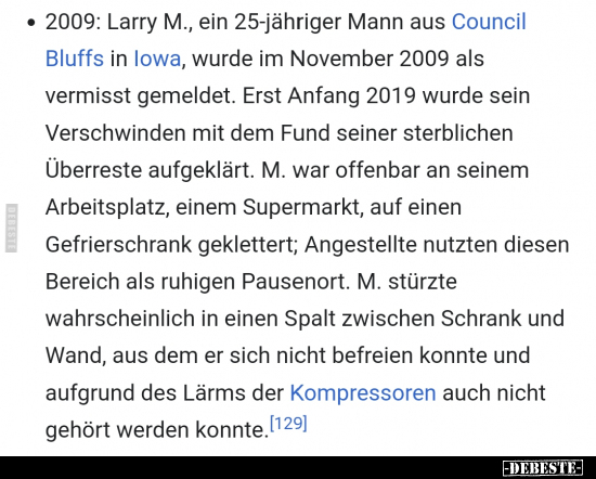 2009: Larry M., ein 25-jähriger Mann aus Council Bluffs in.. - Lustige Bilder | DEBESTE.de