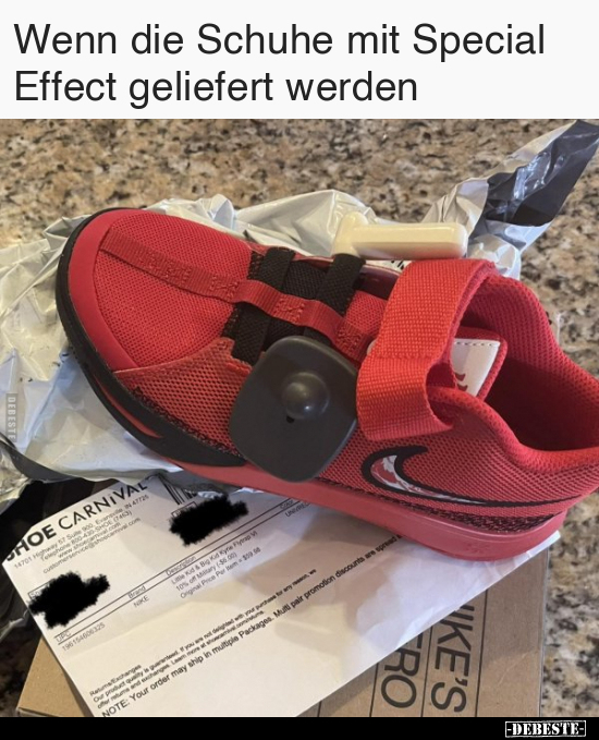 Wenn die Schuhe mit Special Effect geliefert werden.. - Lustige Bilder | DEBESTE.de