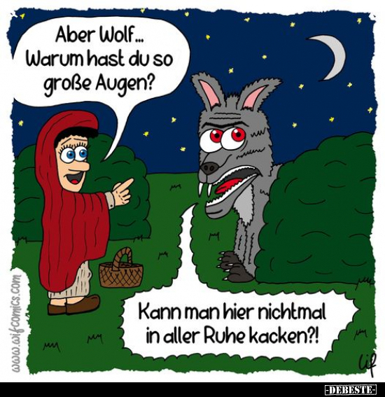Aber Wolf... Warum hast du so große Augen?.. - Lustige Bilder | DEBESTE.de