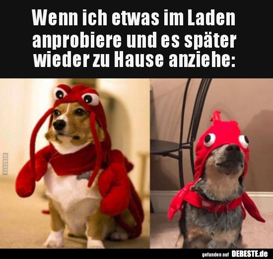 Wenn ich etwas im Laden anprobiere und es später wieder..