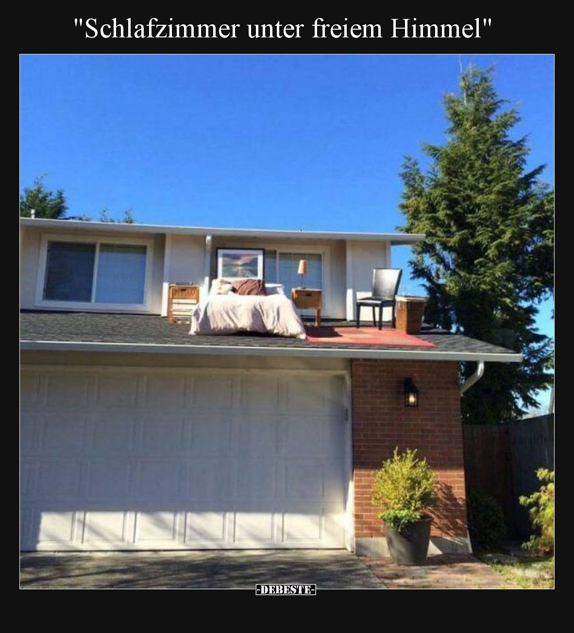 Schlafzimmer unter freiem Himmel