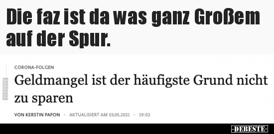 Die faz ist da was ganz Großem auf der Spur...