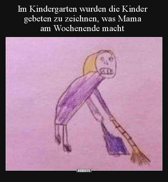 Im Kindergarten wurden die Kinder gebeten zu zeichnen, was.. - Lustige Bilder | DEBESTE.de
