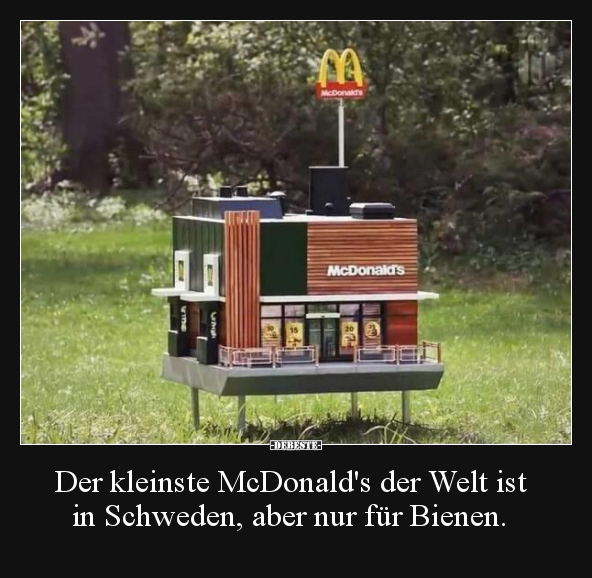 Der kleinste McDonald's der Welt ist in Schweden, aber nur.. - Lustige Bilder | DEBESTE.de