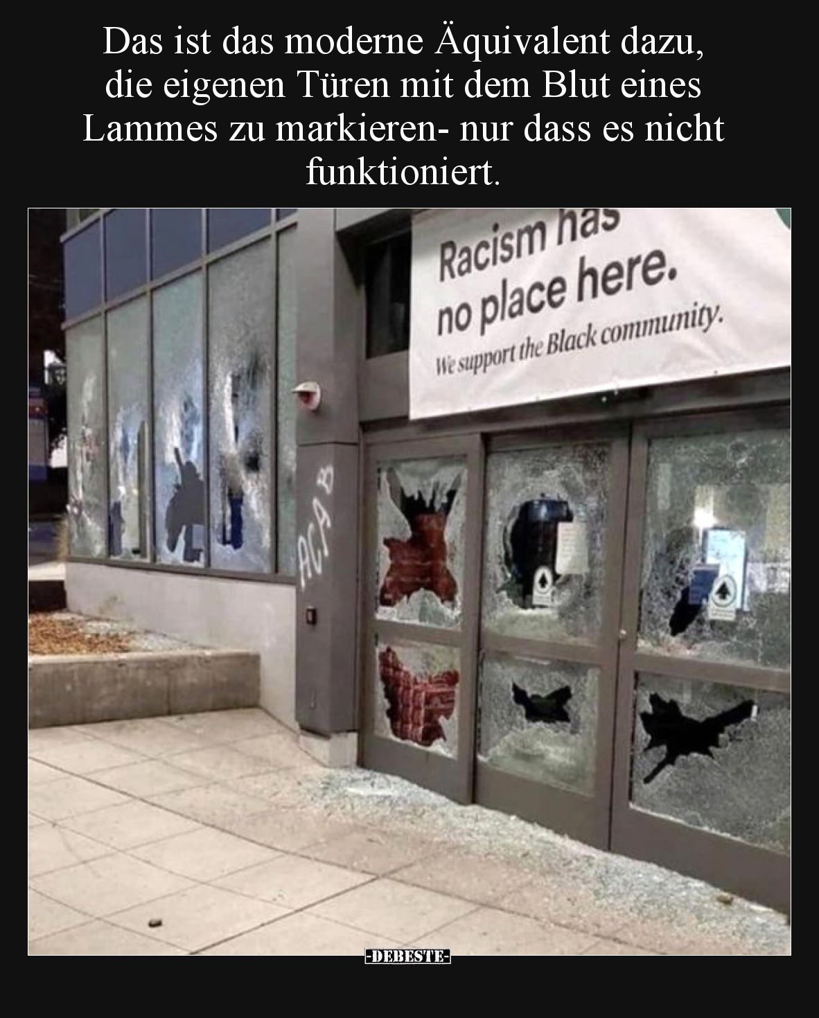 Das ist das moderne Äquivalent dazu, die eigenen Türen mit dem Blut eines Lammes zu markieren- nur dass es nicht funktioniert...