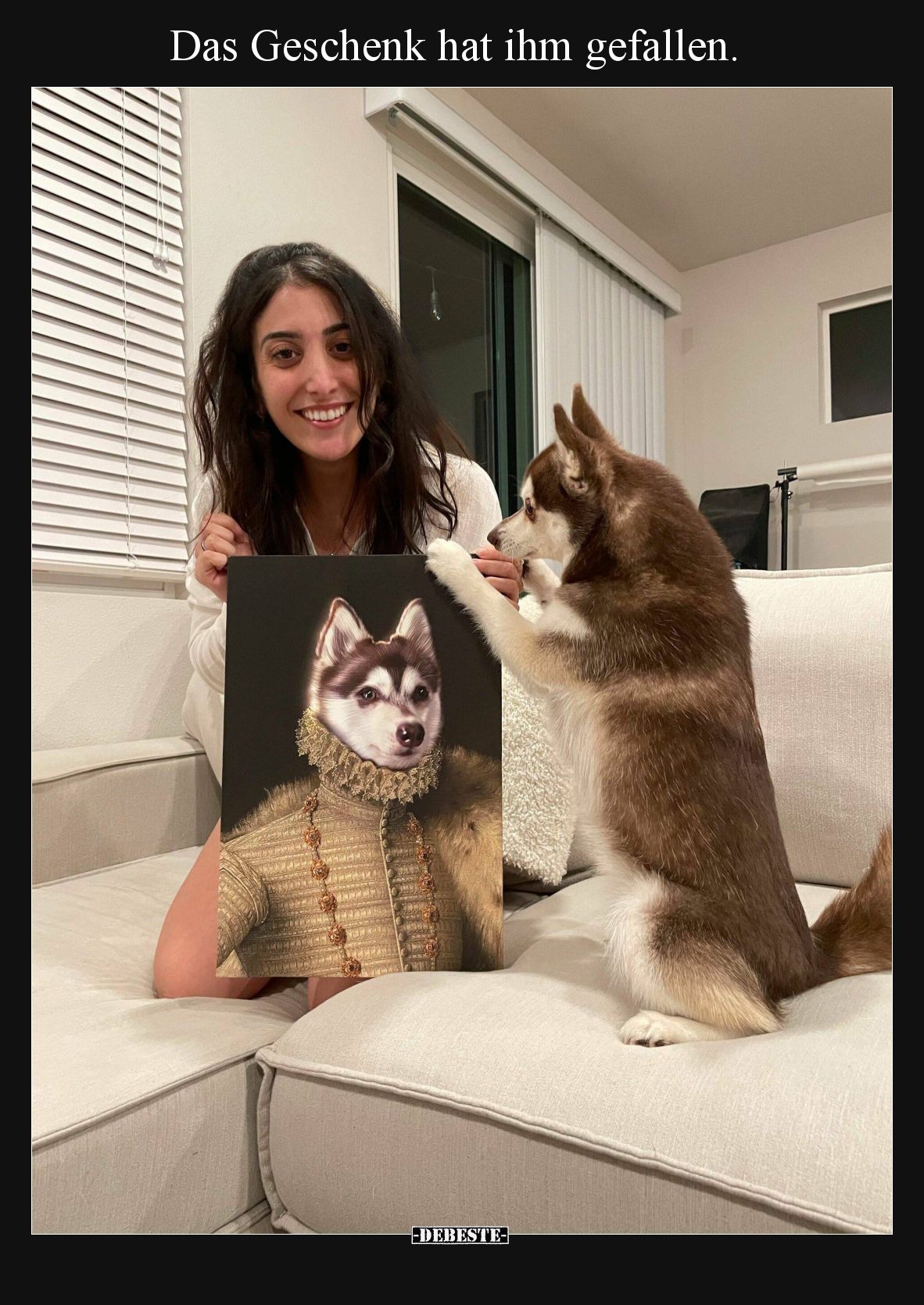 Das Geschenk hat ihm gefallen.