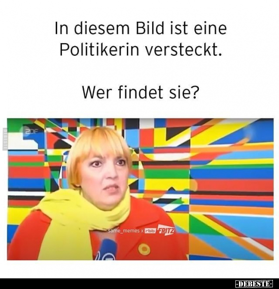 In diesem Bild ist eine Politikerin versteckt... - Lustige Bilder | DEBESTE.de