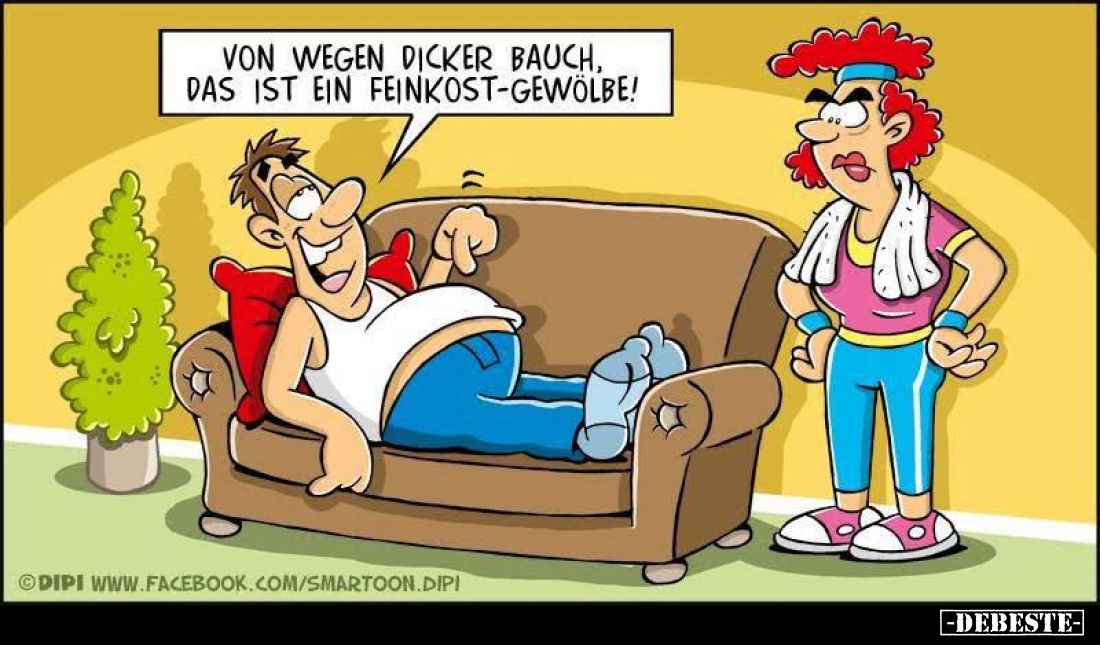 Von wegen dicker Bauch, das ist ein Feinkost-Gewölbe!