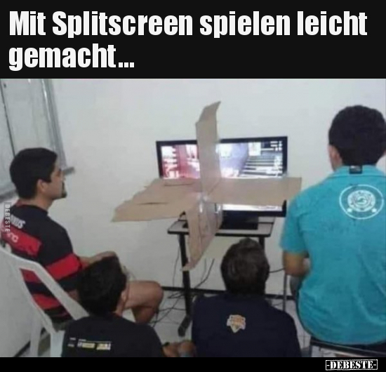 Mit Splitscreen spielen leicht gemacht... - Lustige Bilder | DEBESTE.de