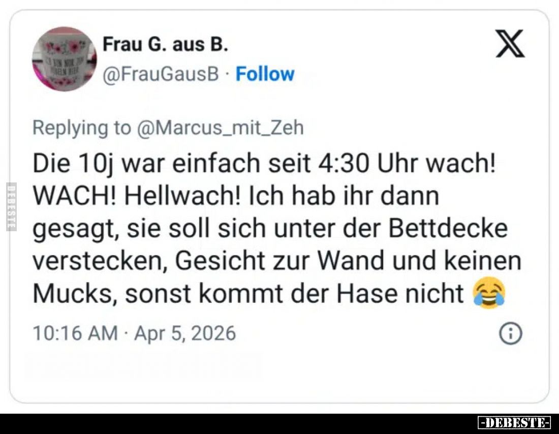 Die 10j war einfach seit 4:30 Uhr wach! WACH! Hellwach!.. - Lustige Bilder | DEBESTE.de