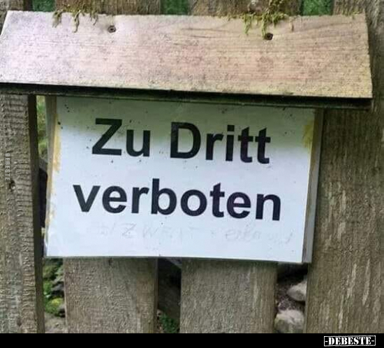Zu Dritt verboten.. - Lustige Bilder | DEBESTE.de