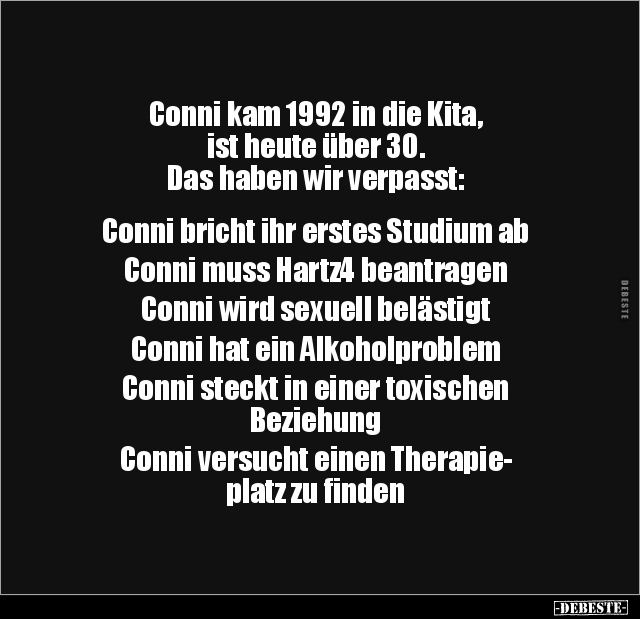Conni kam 1992 in die Kita, ist heute über 30... - Lustige Bilder | DEBESTE.de
