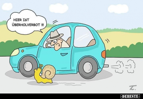 Hier ist Überholverbot!!!!..