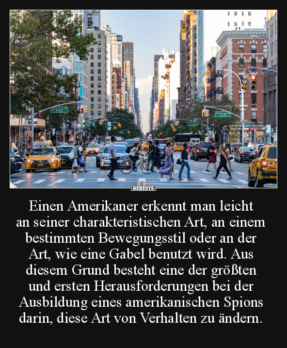 Einen Amerikaner erkennt man leicht an seiner.. - Lustige Bilder | DEBESTE.de