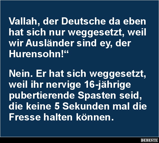 Vallah, der Deutsche da eben hat sich nur weggesetzt.. - Lustige Bilder | DEBESTE.de