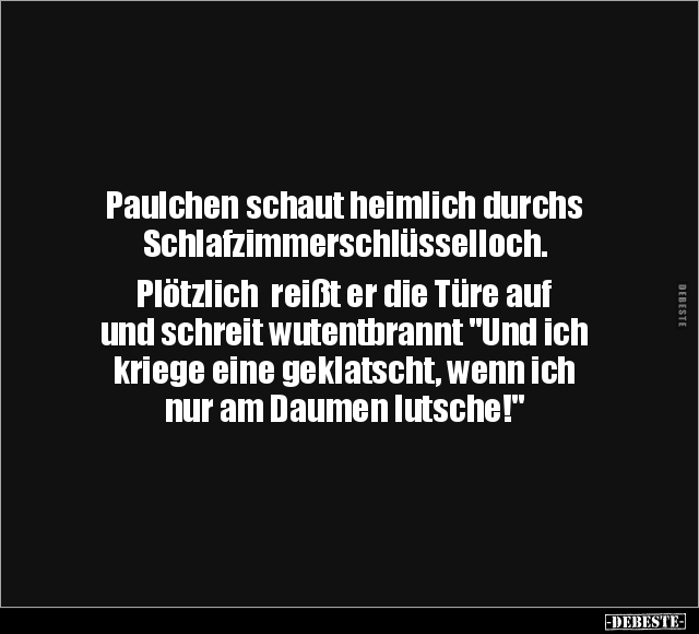 Paulchen schaut heimlich durchs Schlafzimmerschlüsselloch... - Lustige Bilder | DEBESTE.de