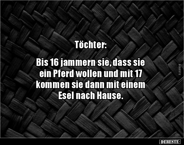 Töchter: Bis 16 jammern sie, dass sie ein Pferd.. - Lustige Bilder | DEBESTE.de