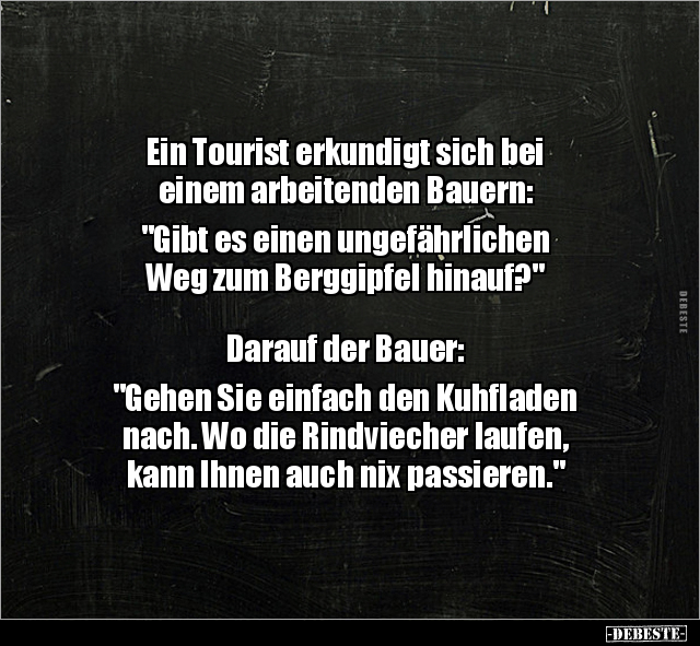 Ein Tourist erkundigt sich bei einem arbeitenden.. - Lustige Bilder | DEBESTE.de