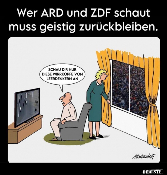 Wer ARD und ZDF schaut muss geistig zurückbleiben.. - Lustige Bilder | DEBESTE.de