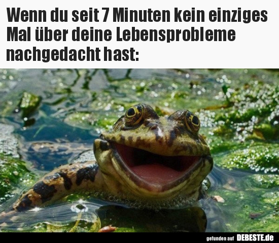 Wenn du seit 7 Minuten kein einziges Mal über deine..