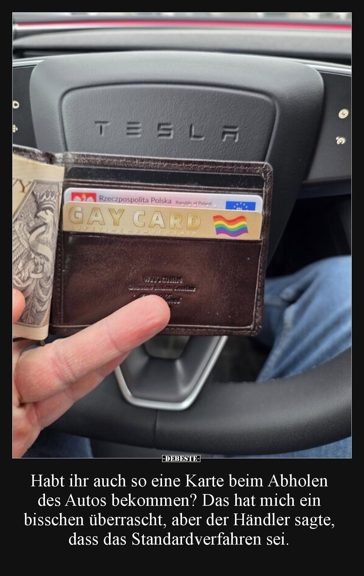 Habt ihr auch so eine Karte beim Abholen des Autos bekommen? Das hat mich ein bisschen überrascht, aber der Händler sagte, da...