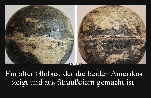 Ein alter Globus, der die beiden Amerikas zeigt und aus.. - Lustige Bilder | DEBESTE.de